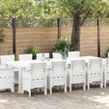vidaXL Garten Essgruppe 13 pcs Braun Poly Rattan