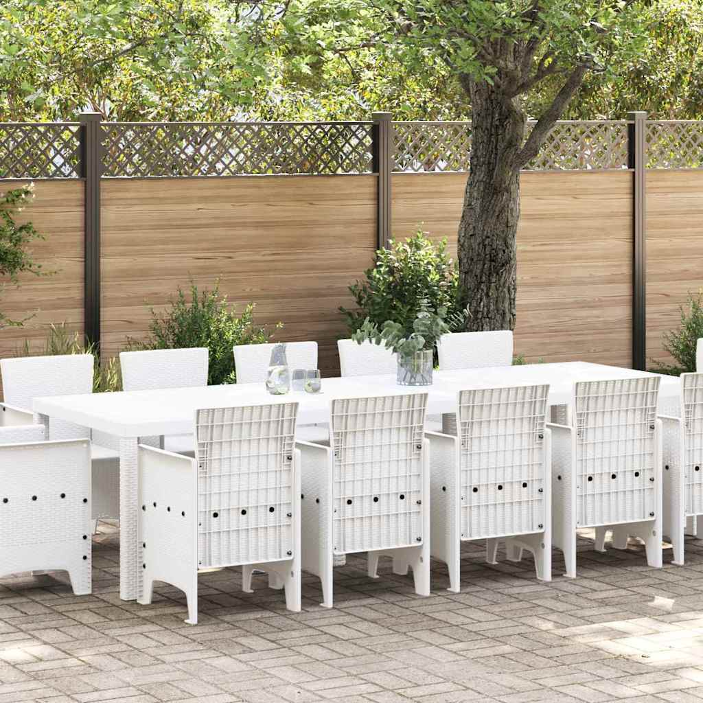 vidaXL Garten Essgruppe 13 pcs Braun Poly Rattan