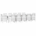 vidaXL Garten Essgruppe 13 pcs Weiß Synthetisches Rattan und Metall