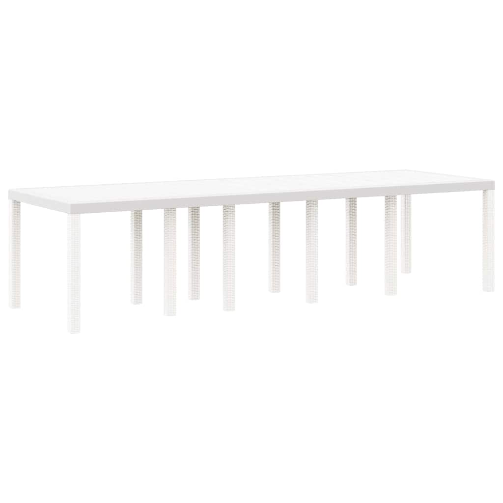 vidaXL Garten Essgruppe 13 pcs Weiß Synthetisches Rattan und Metall