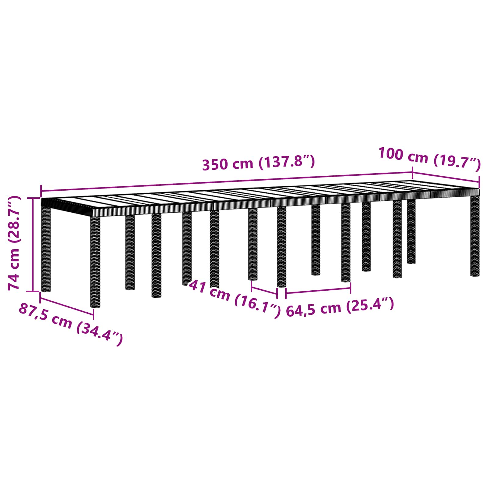 vidaXL Garten Essgruppe 15 pcs Anthrazit Polt Rattan