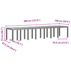 vidaXL Garten-Esszimmergarnitur mit Kissen mit Kissen 17 pcs Braun PP
