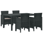vidaXL Garten Essgruppe 5 pcs Anthrazit Polt Rattan