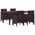 vidaXL Garten Essgruppe 5 pcs Anthrazit Polt Rattan