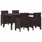 vidaXL Garten Essgruppe 5 pcs Anthrazit Polt Rattan