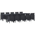 vidaXL Garten Essgruppe 11 pcs Anthrazit Kunststoff