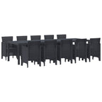 vidaXL Garten Essgruppe 11 pcs Anthrazit Kunststoff