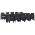 vidaXL Garten Essgruppe 11 pcs Anthrazit und Hellgrau