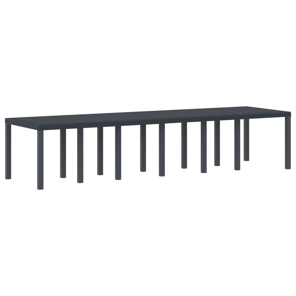 vidaXL Garten Essgruppe 13 pcs Anthrazit Polt Rattan