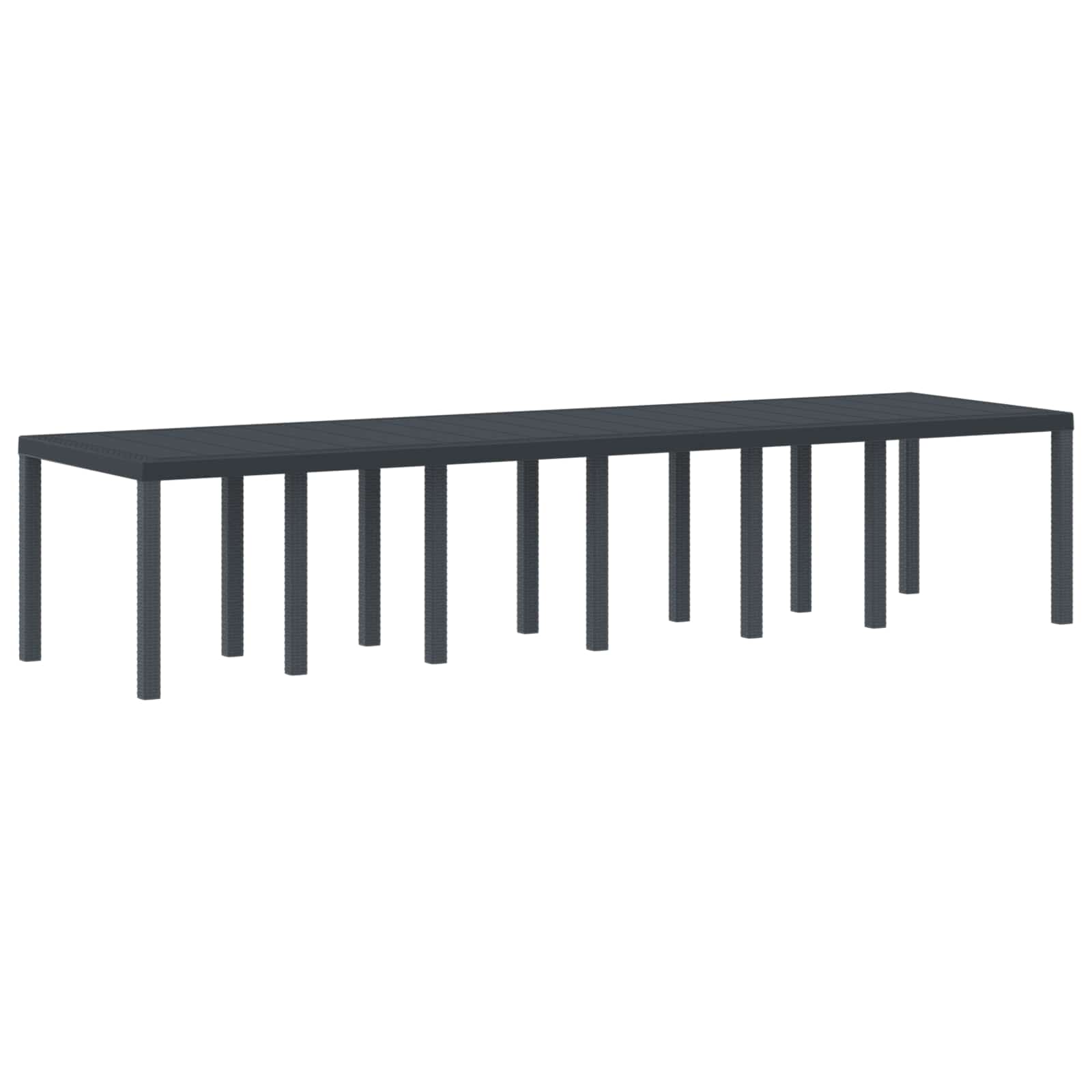 vidaXL Garten Essgruppe 13 pcs Anthrazit Polt Rattan