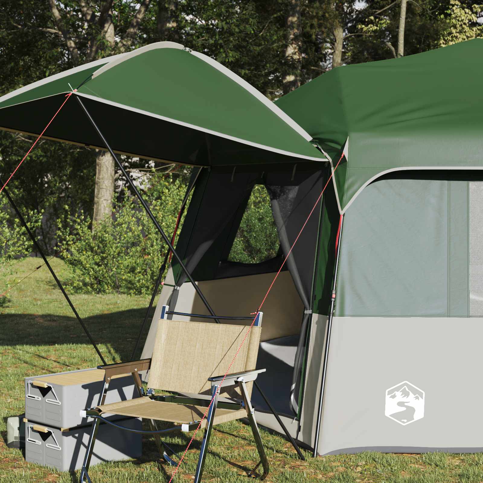 vidaXL Schnell aufbaubares Zelt mit Regenschutz für 12 Personen und schnellen Abbau