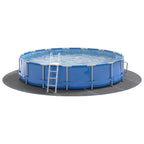 vidaXL Bodenfolie für Pools Hellgrau Ø 610 cm Vliesstoff