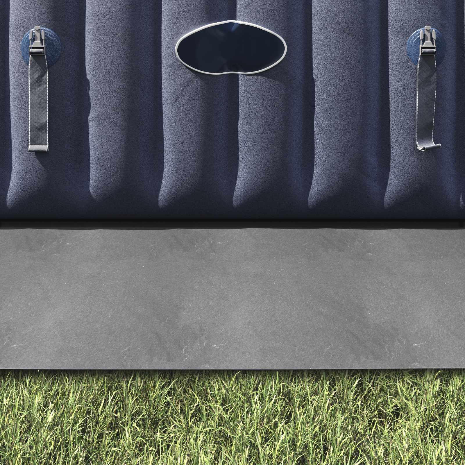 vidaXL Bodenfolie für Pools Hellgrau 274 x 274 x 0,1 cm Vliesstoff