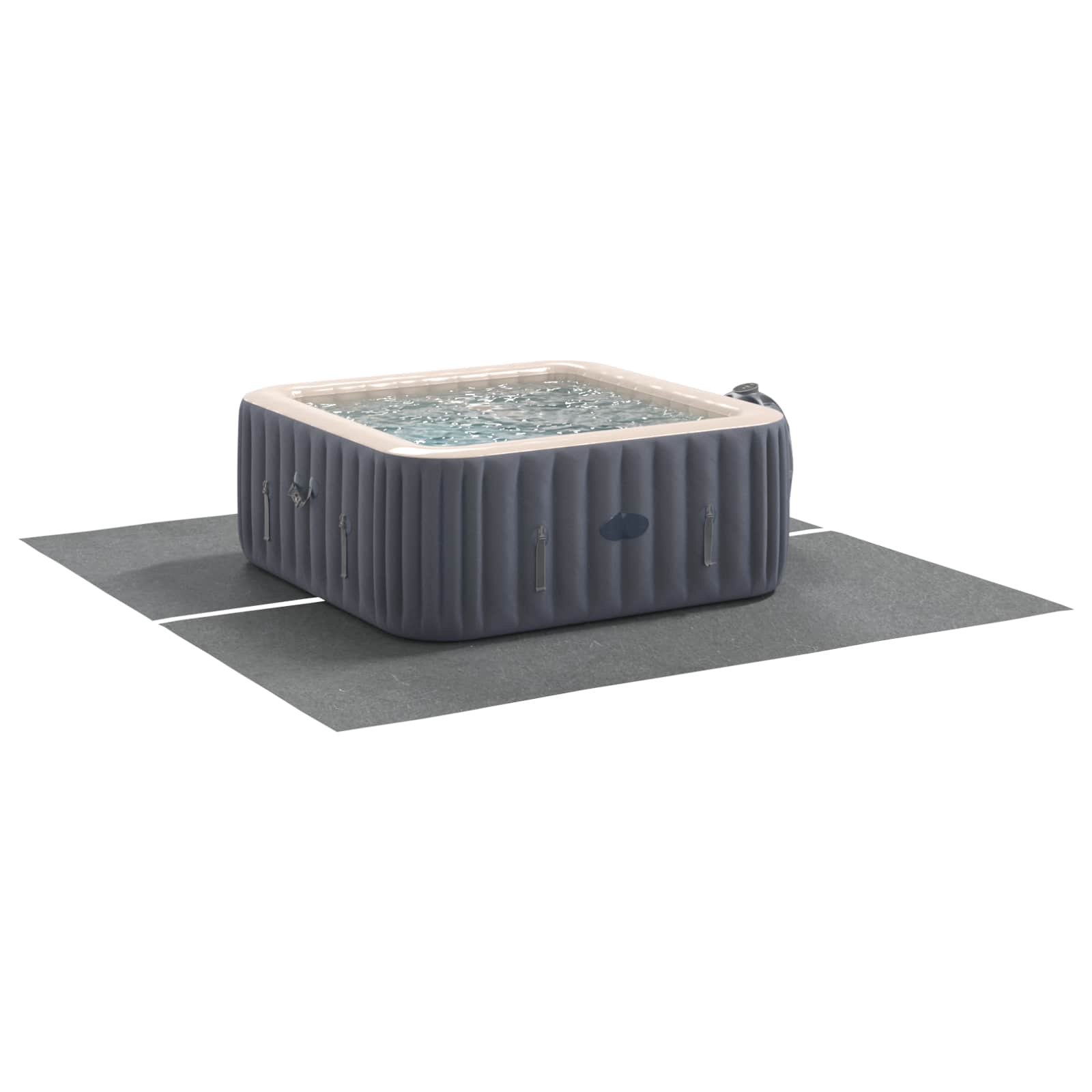 vidaXL Bodenfolie für Pools Hellgrau 274 x 274 x 0,1 cm Vliesstoff