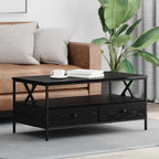 vidaXL Couchtisch Schwarze Eiche 100 x 51 x 45 cm Holzwerkstoff