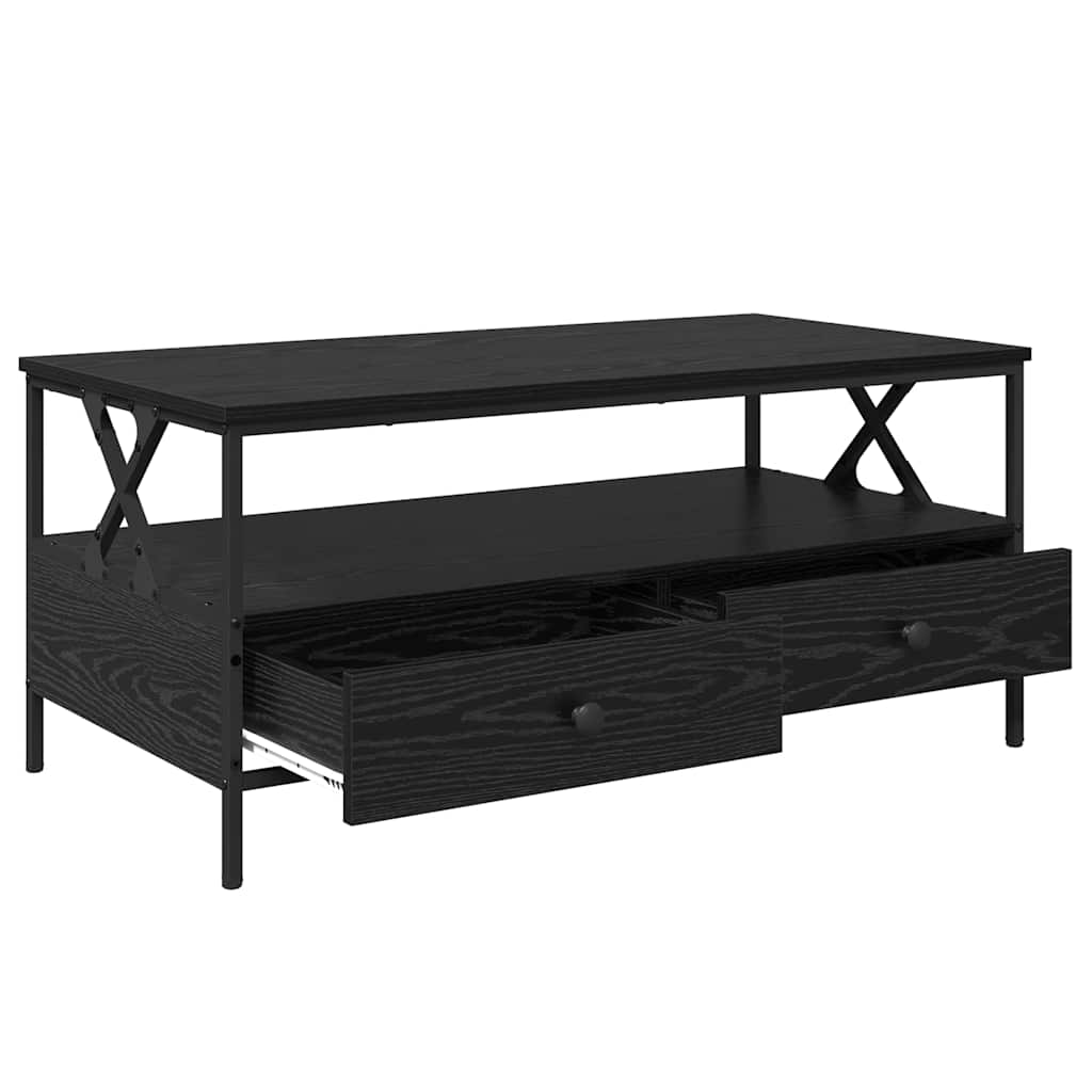 vidaXL Couchtisch Schwarze Eiche 100 x 51 x 45 cm Holzwerkstoff