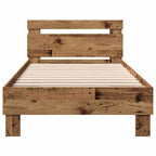 vidaXL Bettrahmen mit Kopfteil Altholz 203 x 95 x 70 cm Holzwerkstoff