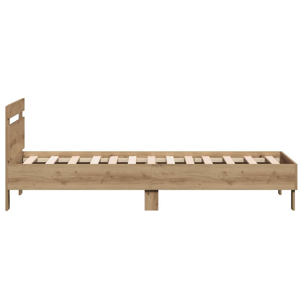 vidaXL Bettrahmen Artisan-Eiche 193 x 95 x 88 cm Holzwerkstoff