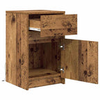 vidaXL LED Nachttisch 2 pcs Altholz 38 x 34 x 61 cm Holzwerkstoff