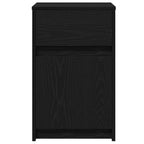 vidaXL LED Nachttisch 2 pcs Schwarz Eichen-Optik 38 x 34 x 61 cm