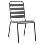 vidaXL Garten Essgruppe 11 pcs Anthrazit Pulverbeschichteter Stahl