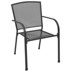 vidaXL Garten Essgruppe 9 pcs Anthrazit Stahl