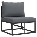 vidaXL Gartensofa-set 4 pcs Schwarz Metall
