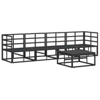vidaXL Gartensofa-set 5 pcs Schwarz Metall