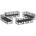 vidaXL Gartensofa-set 12 pcs Schwarz Metall