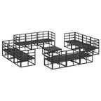 vidaXL Gartensofa-set 13 pcs Schwarz Metall