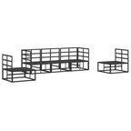 vidaXL Gartensofa-set mit Kissen 5 pcs Schwarz Aluminium