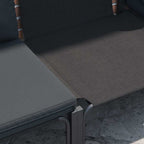 vidaXL Gartensofa-set mit Kissen 5 pcs Schwarz Stahl