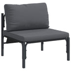 vidaXL Gartensofa-set mit Kissen 12 pcs Schwarz Stahl