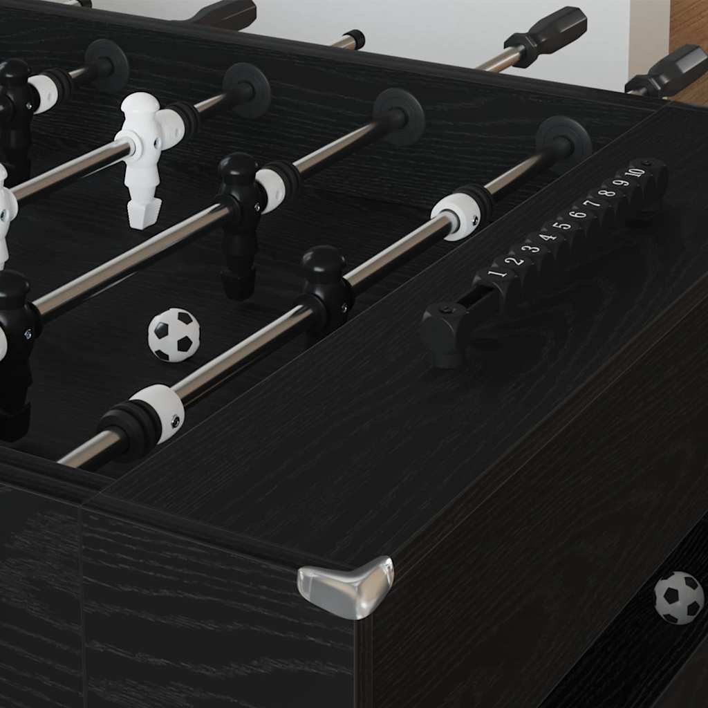 vidaXL Tischfußballtisch Schwarze Eiche 146,5 x 74 x 85 cm