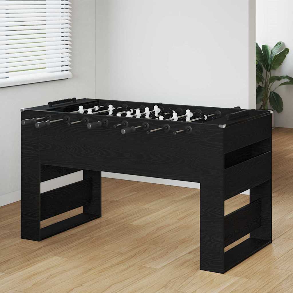 vidaXL Tischfußballtisch Schwarze Eiche 146,5 x 74 x 85 cm