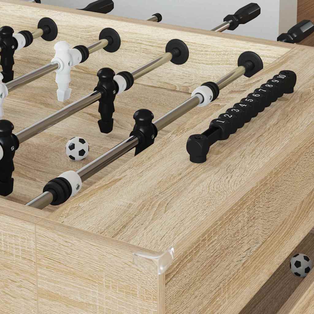 vidaXL Tischfußballtisch Sonoma-Eiche 146,5 x 74 x 85 cm Holzwerkstoff