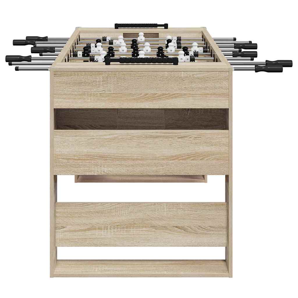 vidaXL Tischfußballtisch Sonoma-Eiche 146,5 x 74 x 85 cm Holzwerkstoff