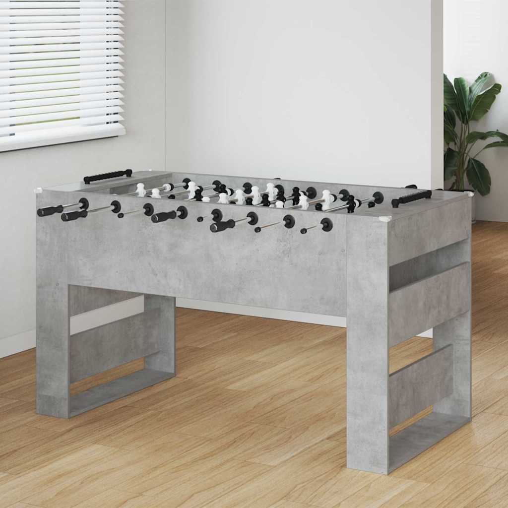 vidaXL Tischfußballtisch Betongrau 146,5 x 74 x 85 cm Holzwerkstoff