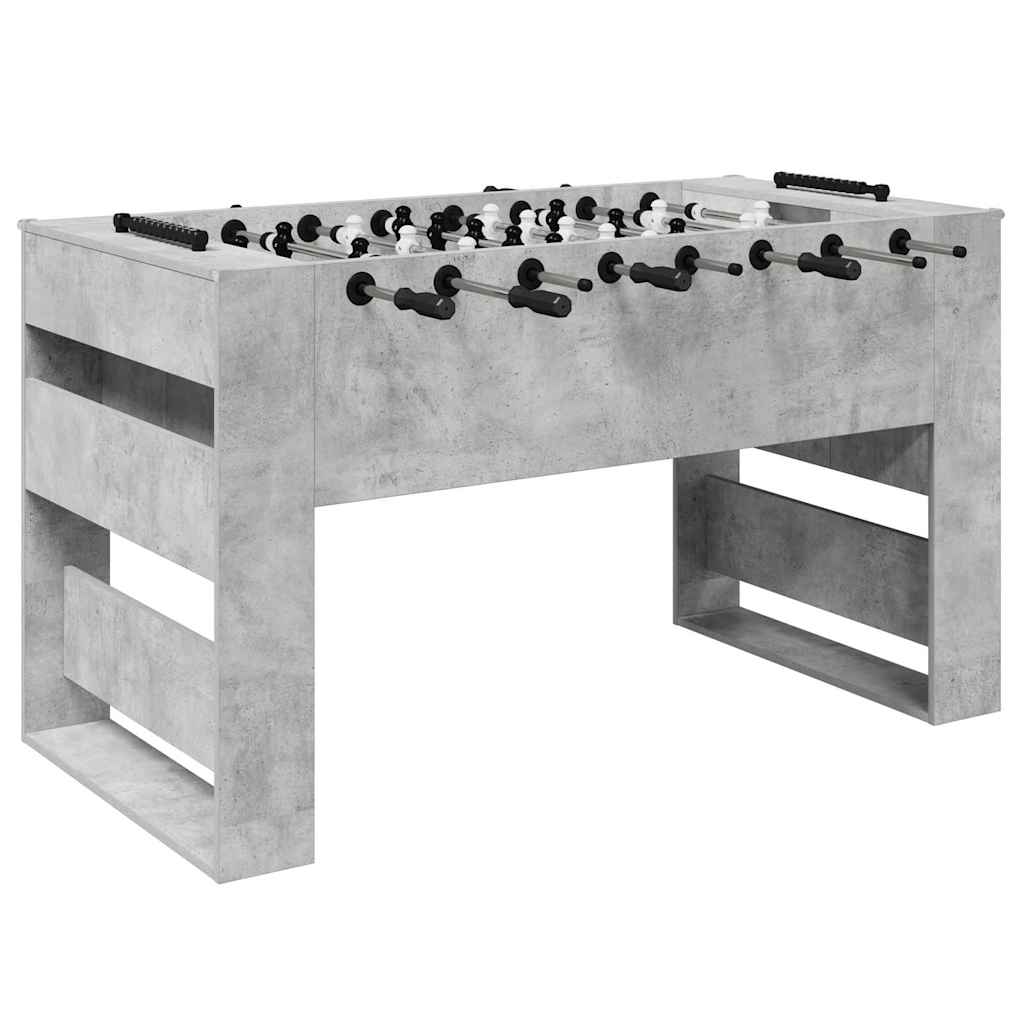 vidaXL Tischfußballtisch Betongrau 146,5 x 74 x 85 cm Holzwerkstoff