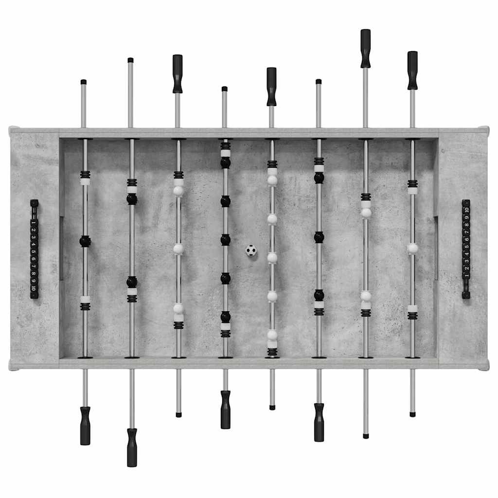 vidaXL Tischfußballtisch Betongrau 146,5 x 74 x 85 cm Holzwerkstoff