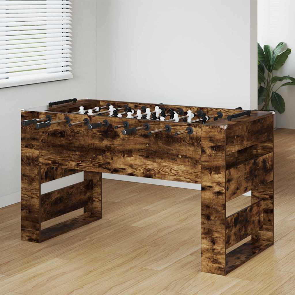 vidaXL Tischfußballtisch Geräucherte Eiche 146,5 x 74 x 85 cm
