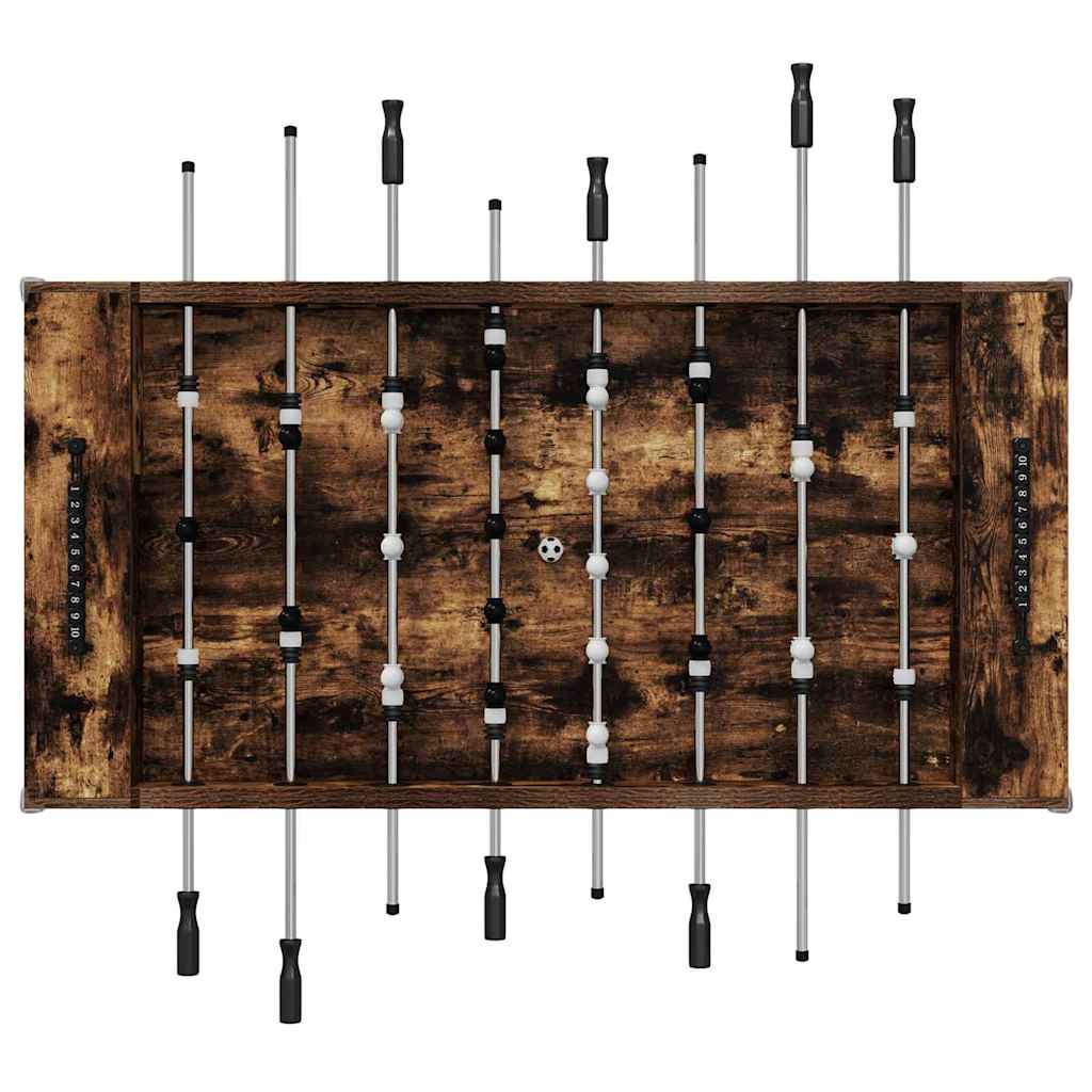vidaXL Tischfußballtisch Geräucherte Eiche 146,5 x 74 x 85 cm