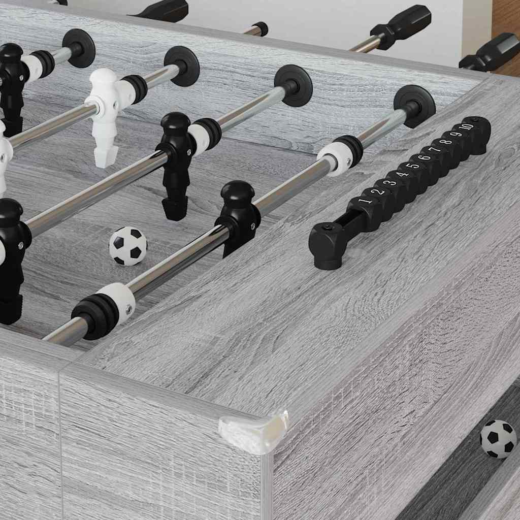 vidaXL Tischfußballtisch Graues Sonoma 146,5 x 74 x 85 cm