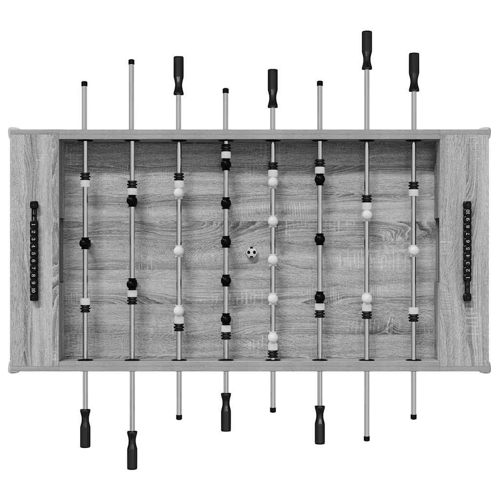 vidaXL Tischfußballtisch Graues Sonoma 146,5 x 74 x 85 cm