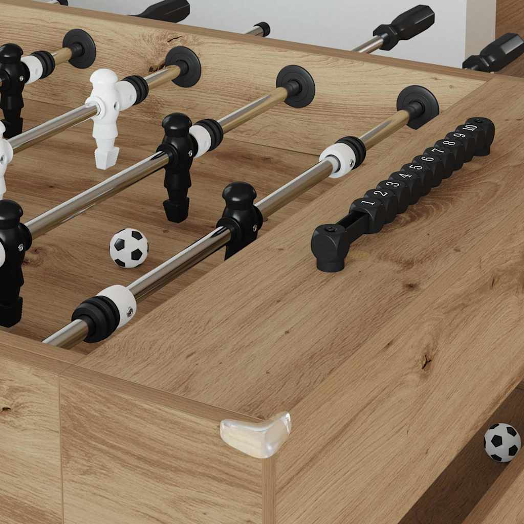 vidaXL Tischfußballtisch Artisan-Eiche 146,5 x 74 x 85 cm
