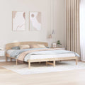 vidaXL Bettrahmen mit Kopfteil Natur 200 x 200 cm Massives Kiefernholz