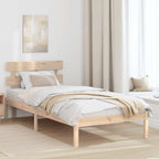 vidaXL Bettgestell mit Kopfteil Braun 80 x 200 cm Massivholz Kiefer