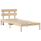 vidaXL Bettgestell mit Kopfteil Braun 80 x 200 cm Massivholz Kiefer