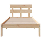 vidaXL Bettgestell mit Kopfteil Braun 80 x 200 cm Massivholz Kiefer