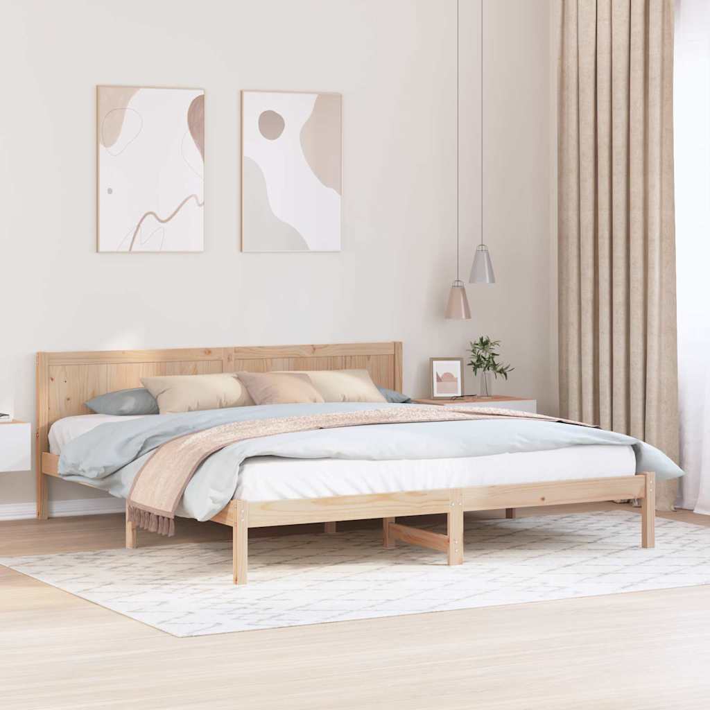 vidaXL Bettgestell Braun 200 x 200 cm Massivholz Kiefer